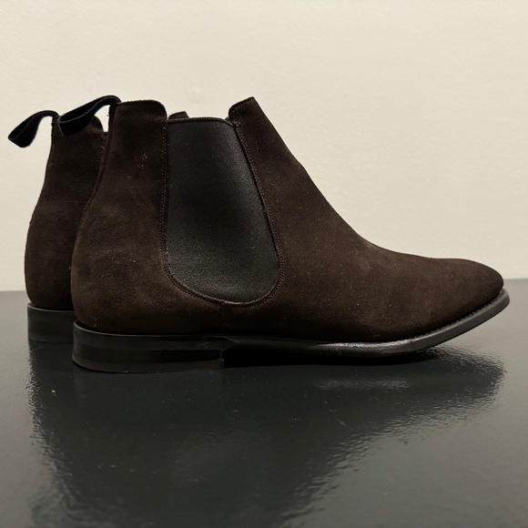 Church's Amberley ^ R Suede Chelsea Boot Dark Brown